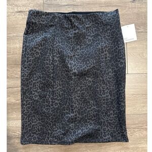89th & Madison Womens Leopard Print Stretch Pencil Skirt - Size L NWT‎